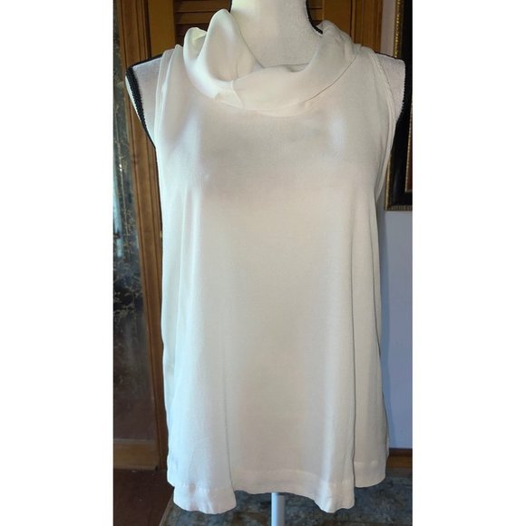 FREE PEOPLE Womens Ivory Cowl Neck Sleeveless Casual Top L - Picture 7 of 15